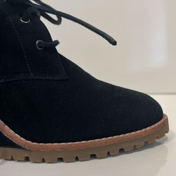 Coach Karson Black Suede Wedge Bootie Size 6 - Picture 6 of 14